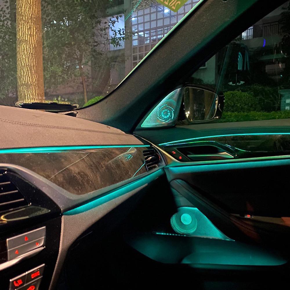 Set tweetere  capace boxe aluminiu compatibile cu BMW seria 5 G30 g31 bowers wilkins bowers&wilkins aluminiu cu lumini ambientale benzi led auto