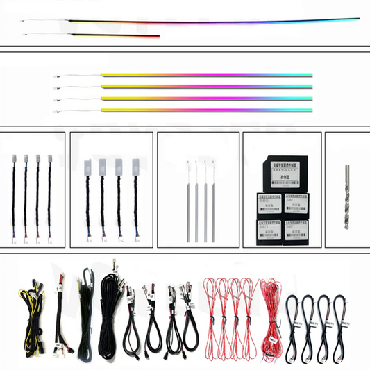 Kit lumini ambientale dedicat control din navigatie BMW F10 F11 (navigatie NBT) benzi led banda led retrofit 