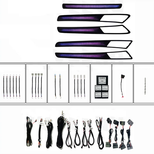 Kit lumini ambientale cu trimuri dedicate compatibile cu Vw Golf 7 7.5 control din navigatie banda led iluminat interior volkswagen