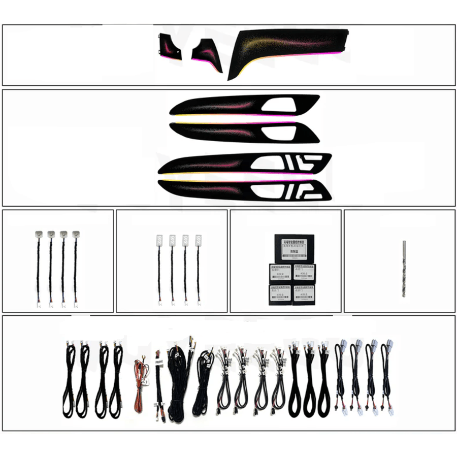 Kit lumini ambientale cu trimuri dedicate compatibile cu Mercedes-Benz GLE ML W166 ambientale originale benzi led banda led 