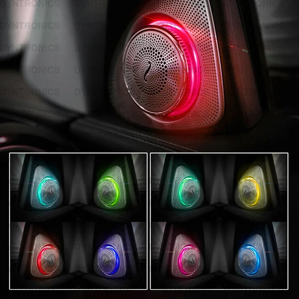 Boxe Tweetere 3D Rotative Cu Lumina Ambientala Compatibile Mercedes-Benz C-Class E-Class S-Class lumini ambientale benzi led sistem audio w205 w213 w222 w253 w177 w118 