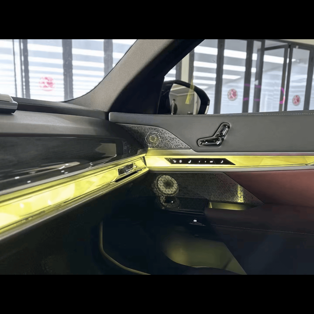 capace boxe bmw g70 seria 7 2022 2023 2024 lumini ambientale bowers wilkins ambient light speaker cover 