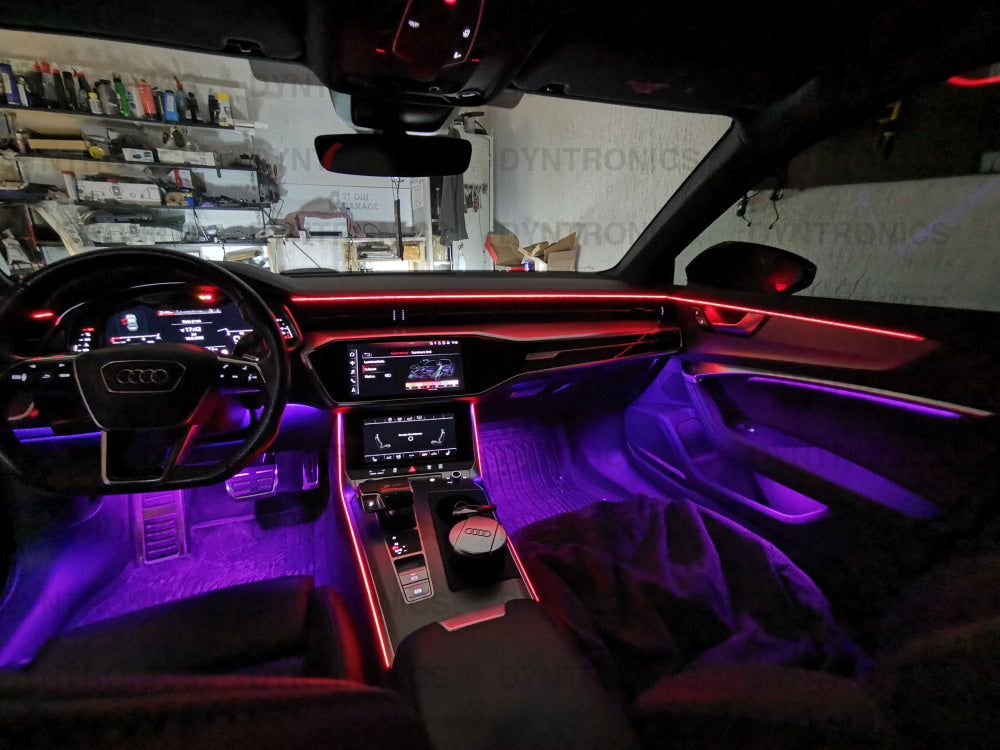 Kit Lumini Ambientale Dedicate Control Din Navigatie Audi A6 C8/ A7 C8 2018-2022 Accesorii iluminat iluminat ambiental ambientale originale 