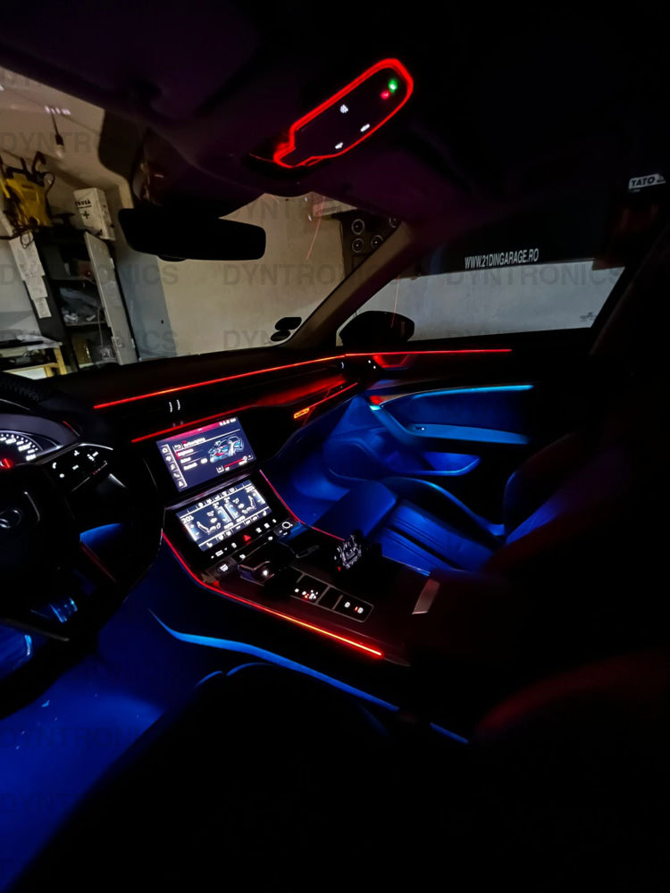 Kit Lumini Ambientale Dedicate Control Din Navigatie Audi A6 C8/ A7 C8 2018-2022 Accesorii iluminat iluminat ambiental ambientale originale 