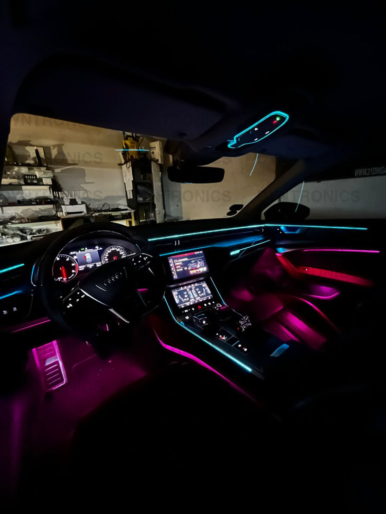 Kit Lumini Ambientale Dedicate Control Din Navigatie Audi A6 C8/ A7 C8 2018-2022 Accesorii iluminat iluminat ambiental ambientale originale 