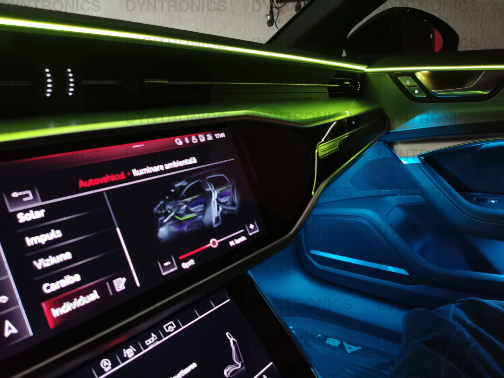 Kit Lumini Ambientale Dedicate Control Din Navigatie Audi A6 C8/ A7 C8 2018-2022 Accesorii iluminat iluminat ambiental ambientale originale 