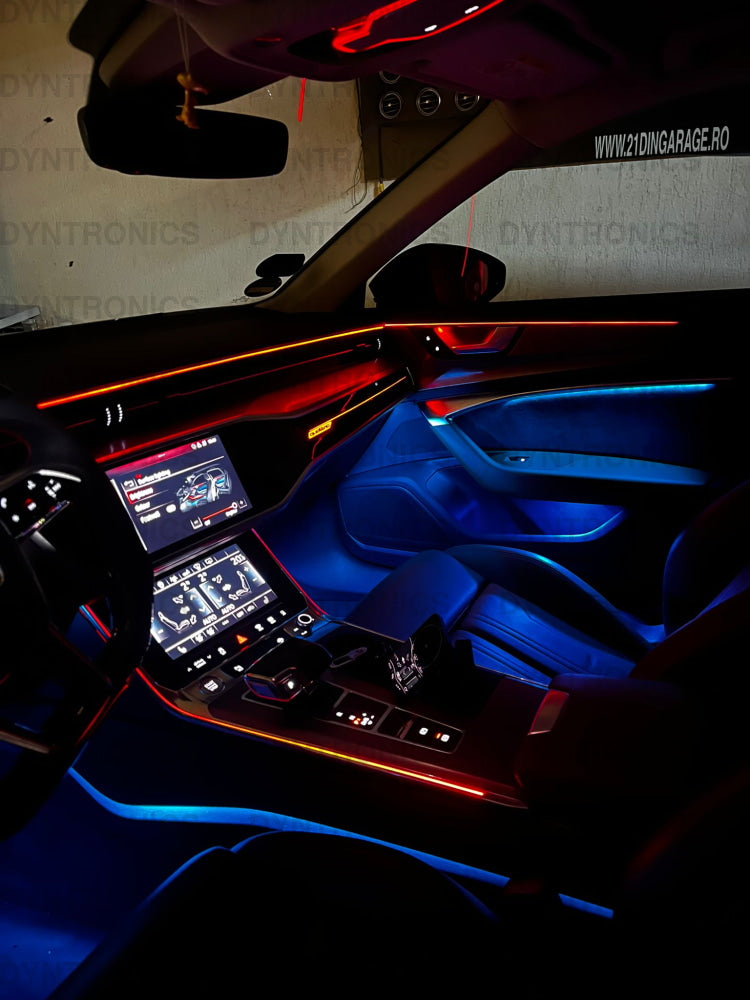 Kit Lumini Ambientale Dedicate Control Din Navigatie Audi A6 C8/ A7 C8 2018-2022 Accesorii iluminat iluminat ambiental ambientale originale 