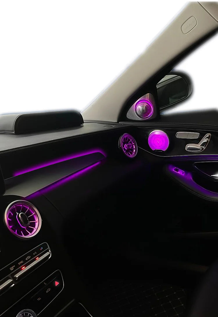 ornament trim bord iluminat mercedes glc c class w205 x253 lumini ambientale ambient light