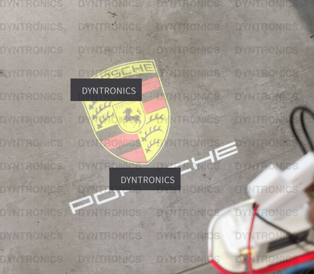 Set 2 Lampi Usa Proiectoare Led Logo Holograma Compatibile Cu Porsche - Calitate Oe