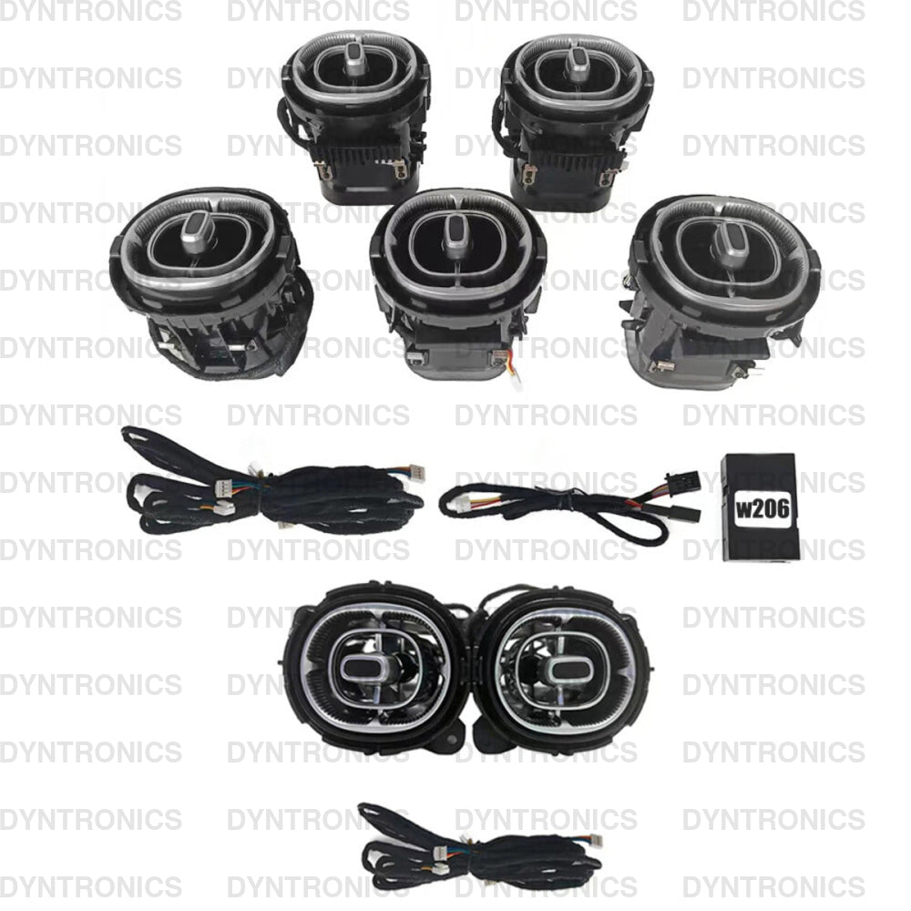 Set grile guri  ventilatie aerisiri iluminate turbine compatibile cu Mercedes-Benz W206 GLC X254