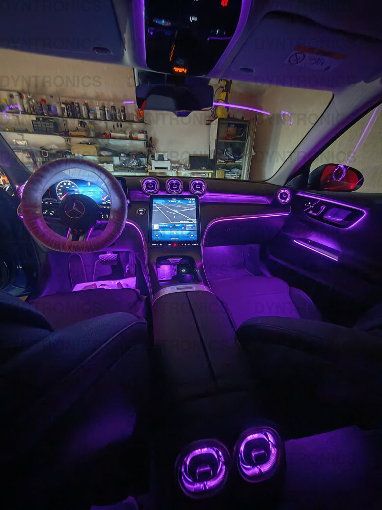 Set lumini ambientale dedicat consola/bord/usi extins compatibil cu Mercedes-Benz C-CLASS W206 GLC X254