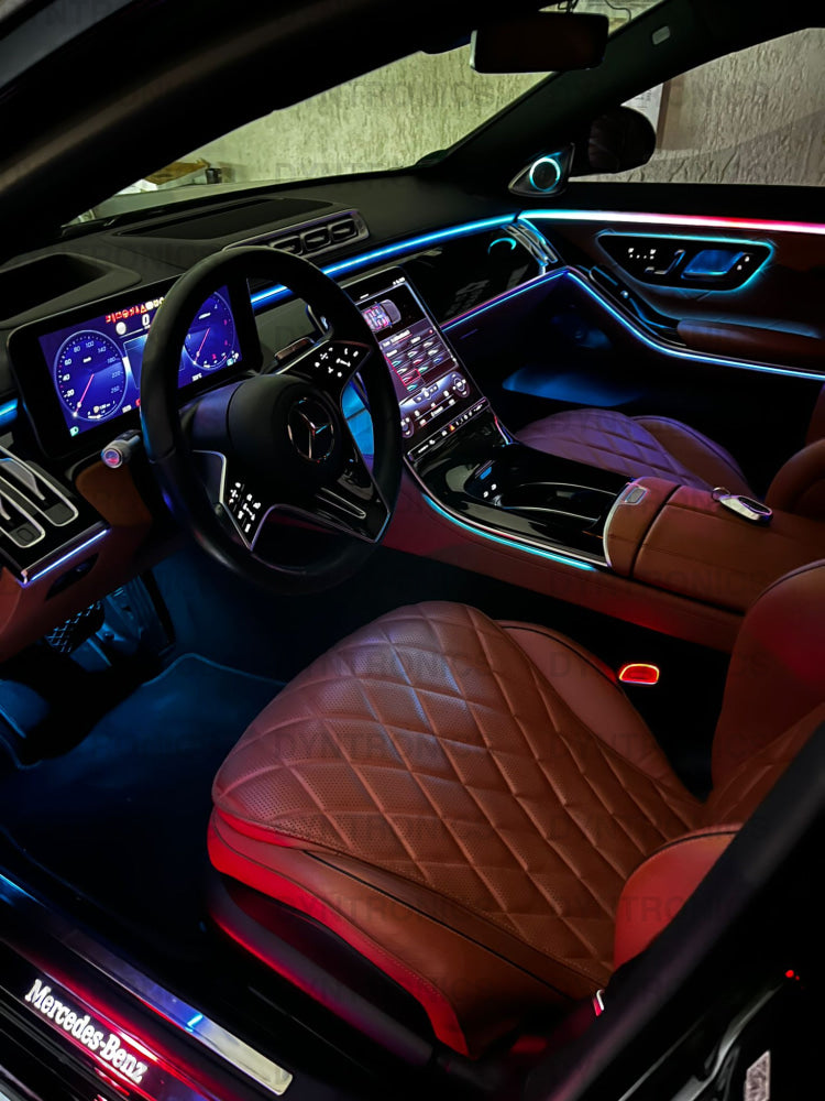 Set Lumini Ambientale Dedicate Dinamice Pentru Mercedes-Benz Maybach S-Class W223 originale benzi led banda led iluminat interior oem 